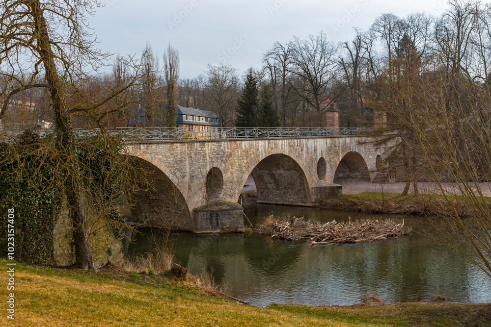 Sternbrücke bridge crossing Ilm river at Weimar Sternbrücke bridge crossing Ilm river at Weimar