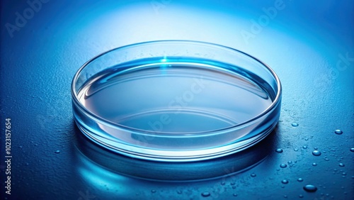 Petri dish with water and ripple in blue background, petri dish, water, ripple, blue, background, science, laboratory