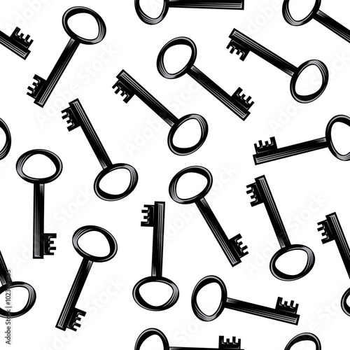 Vector key icon isolated on white background. Key icon. Lock or unlock sign. Padlock. Lock symbol. Unblock. Password icon. Access sign. Private access. Logo template. Safety symbol. Door key.