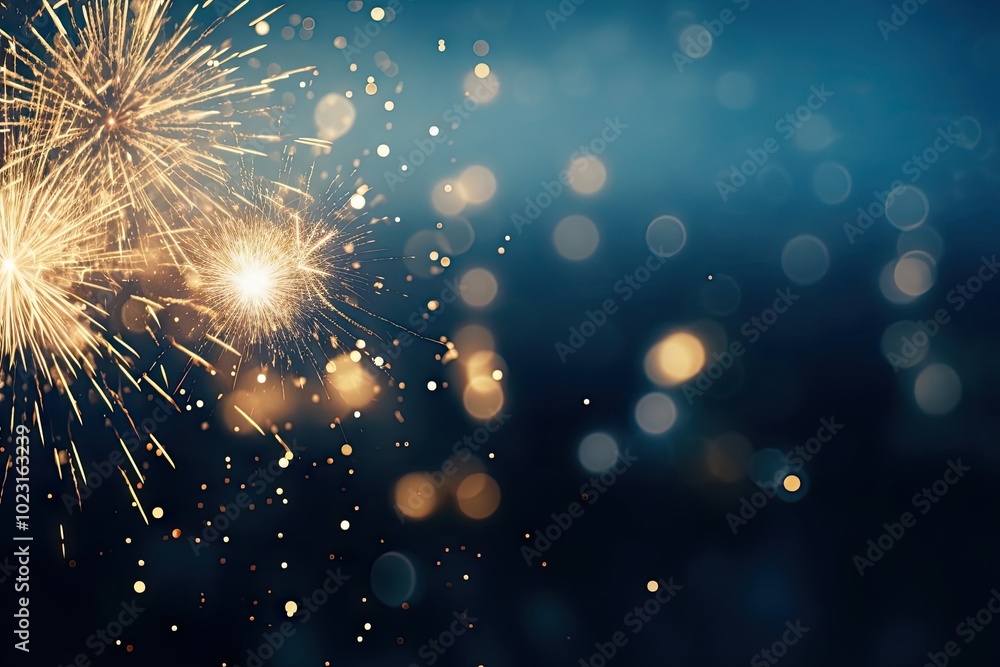 Fototapeta premium Fireworks backgrounds abstract outdoors.
