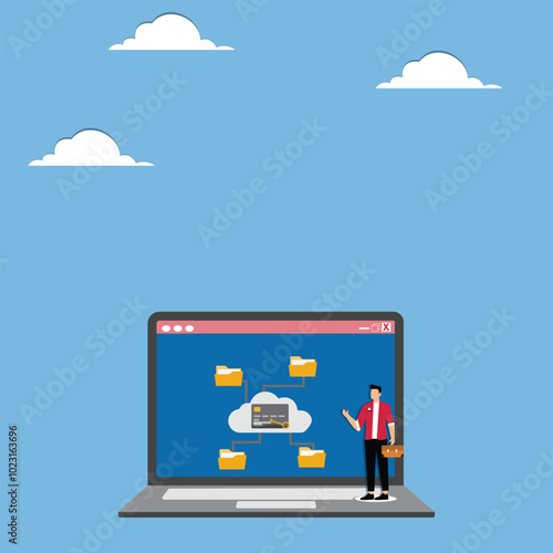Businessman telling about forgot password for credit card