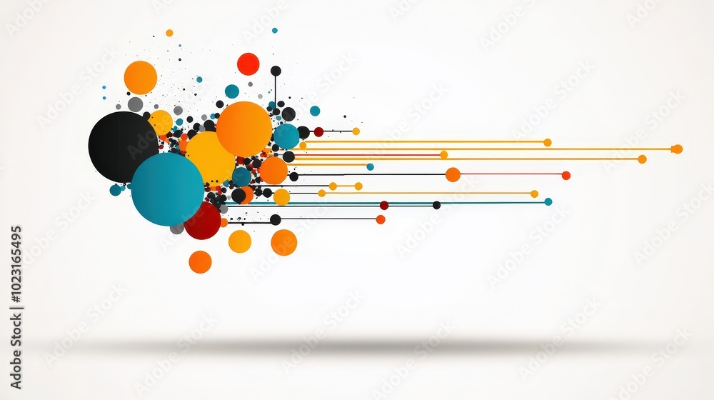 Obraz premium Colorful Abstract Motion Design with Dynamic Circles