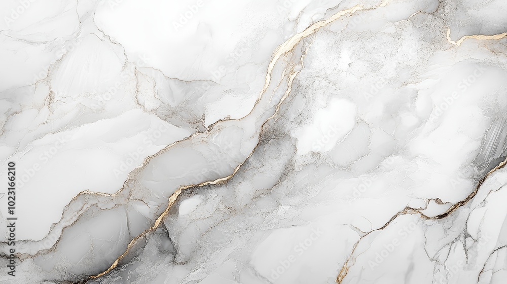 Naklejka premium Ultra Realistic Marble Texture in White with Light Gray and Beige Veins, Offering a High-Resolution, Smooth Surface for Luxurious and Elegant Design, Perfect for Architectural and Interior Concepts.