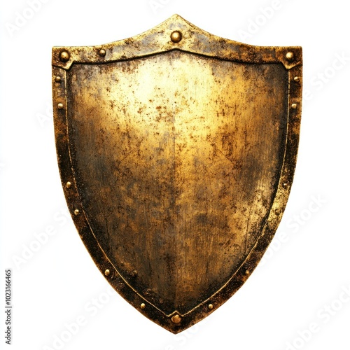 Vintage medieval metal shield