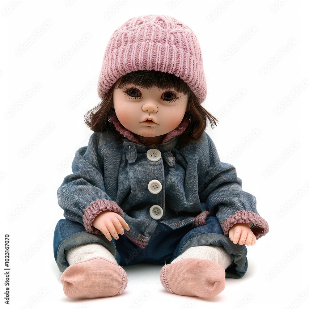 Adorable lifelike doll in winterwear Adorable lifelike doll in winterwear