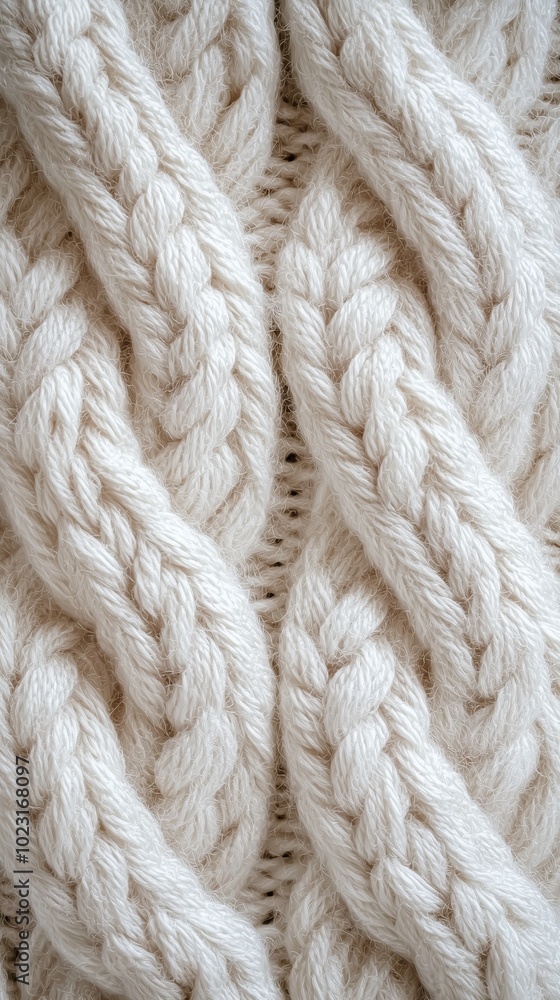 light knitted wool pattern in the form of braids, close-up light knitted wool pattern in the form of braids, close-up