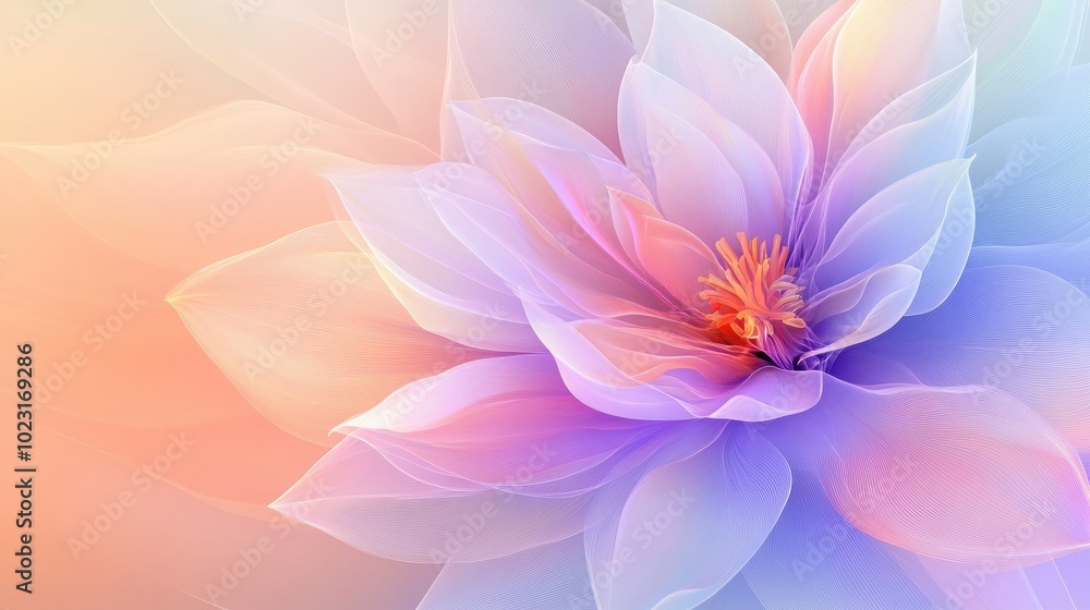 A captivating abstract flower illustration with a gentle gradient background, designed to evoke peace and tranquility, leaving ample space for inspirational text. A captivating abstract flower illustration with a gentle gradient background, designed to evoke peace and tranquility, leaving ample space for inspirational text.