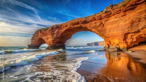 Wallpaper Mural Natural arches on the Atlantic coast of Morocco, formed by the crashing waves over centuries, Morocco Torontodigital.ca