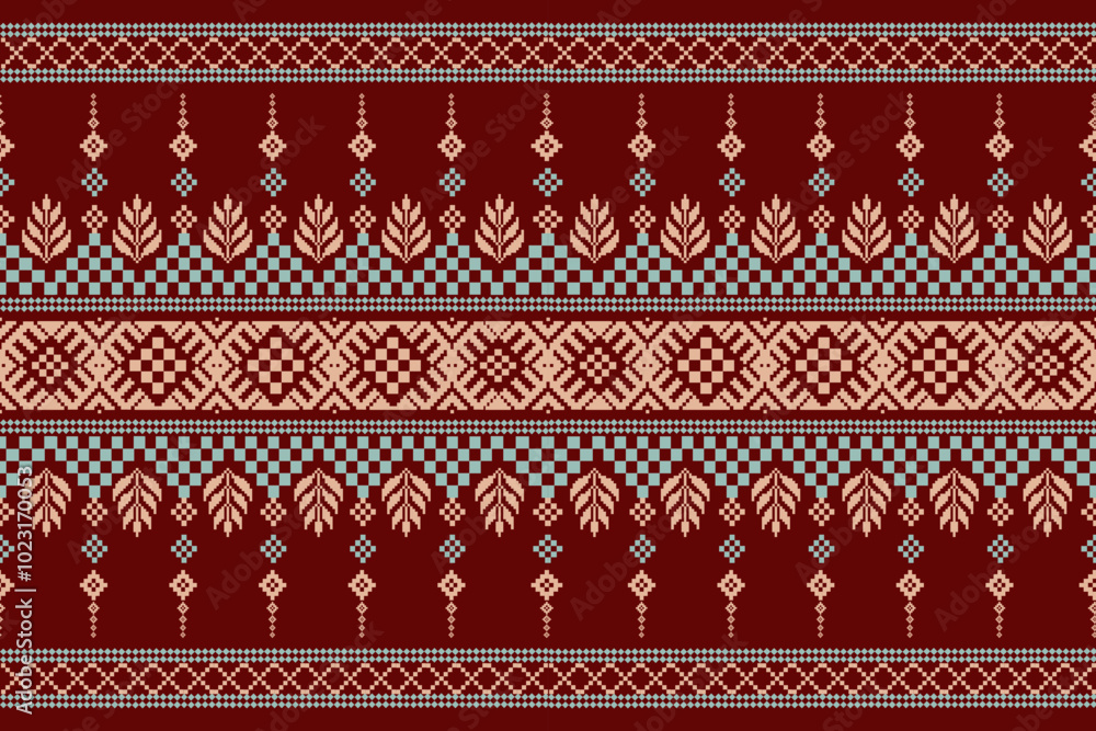 Ethnic pattern seamless pixel art for Fabric geometric ethnic pattern seamless,Pixel pattern art wallpaper Background, Design for fabric, curtain, carpet Ethnic pattern seamless pixel art for Fabric geometric ethnic pattern seamless,Pixel pattern art wallpaper Background, Design for fabric, curtain, carpet