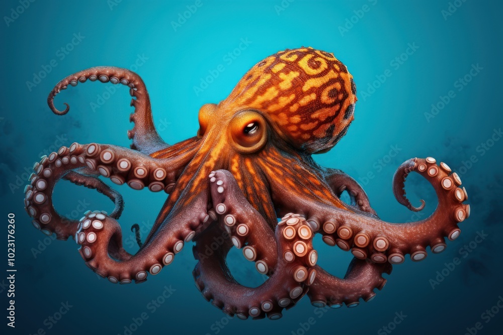 Fototapeta premium Octopus animal invertebrate cephalopod.