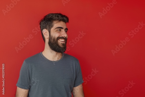 Young man in casual shirt smiling confidently.