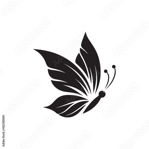 Monarch Butterfly Silhouettes - Isolated Vector Designs.