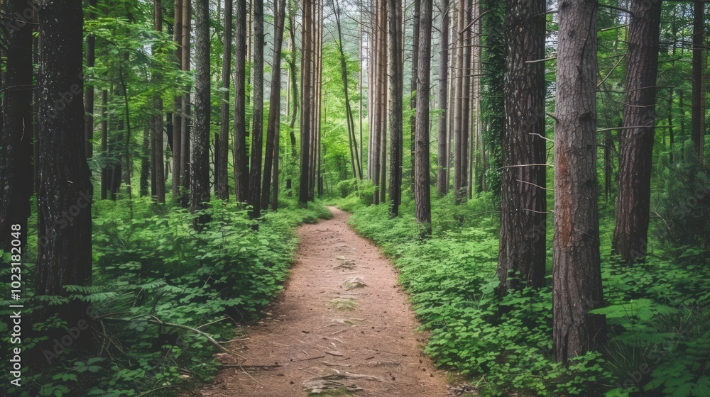 Pathway Through a Lush Forest Pathway Through a Lush Forest