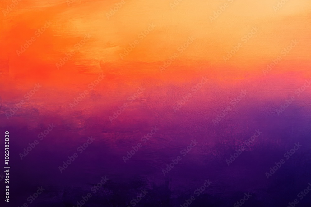 A vibrant gradient blend from deep orange to purple at dusk in a serene landscape A vibrant gradient blend from deep orange to purple at dusk in a serene landscape