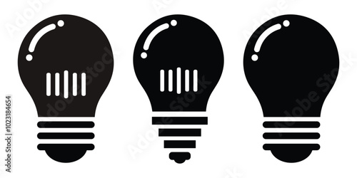 Bulb Icon set Art Work