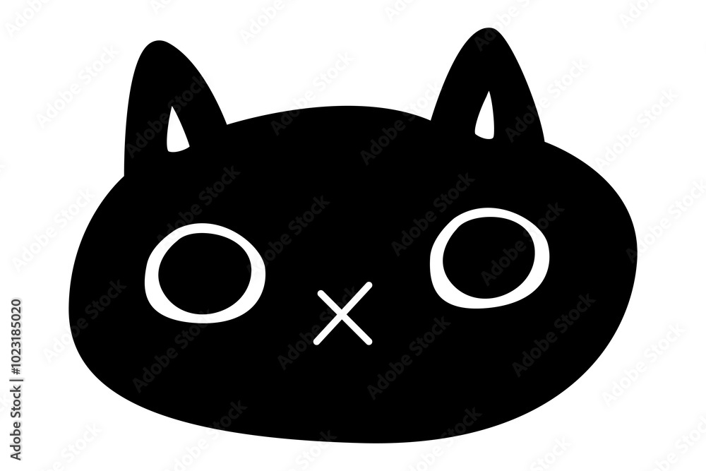 Doodle Black cat. Halloween cat character. Cartoon hand drawn trendy kitten. Stock vector illustration isolated on white background. Doodle Black cat. Halloween cat character. Cartoon hand drawn trendy kitten. Stock vector illustration isolated on white background.