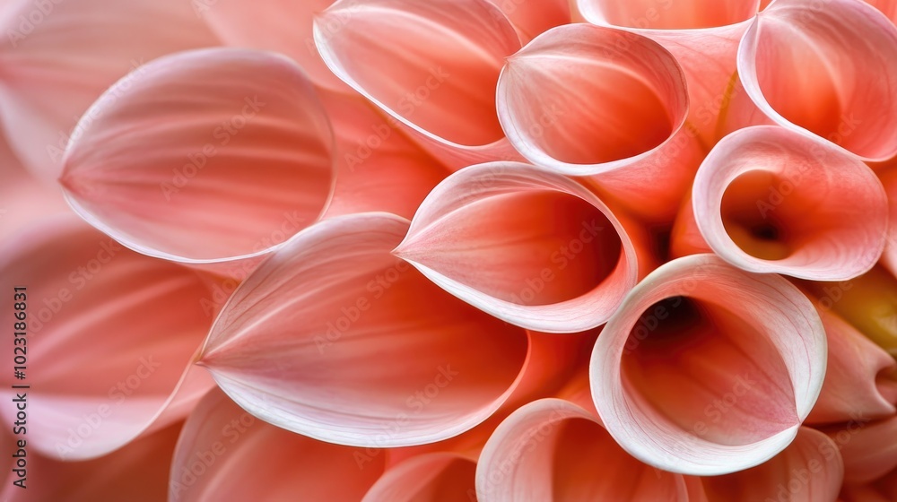 Close-Up of Pink Dahlia Flower Petals Close-Up of Pink Dahlia Flower Petals