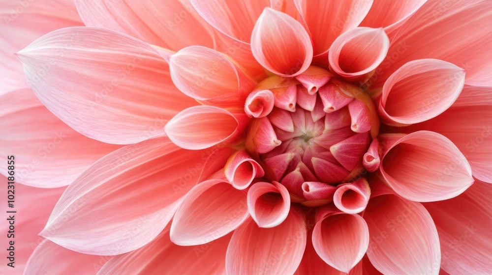 Pink Dahlia Flower Close-Up Pink Dahlia Flower Close-Up