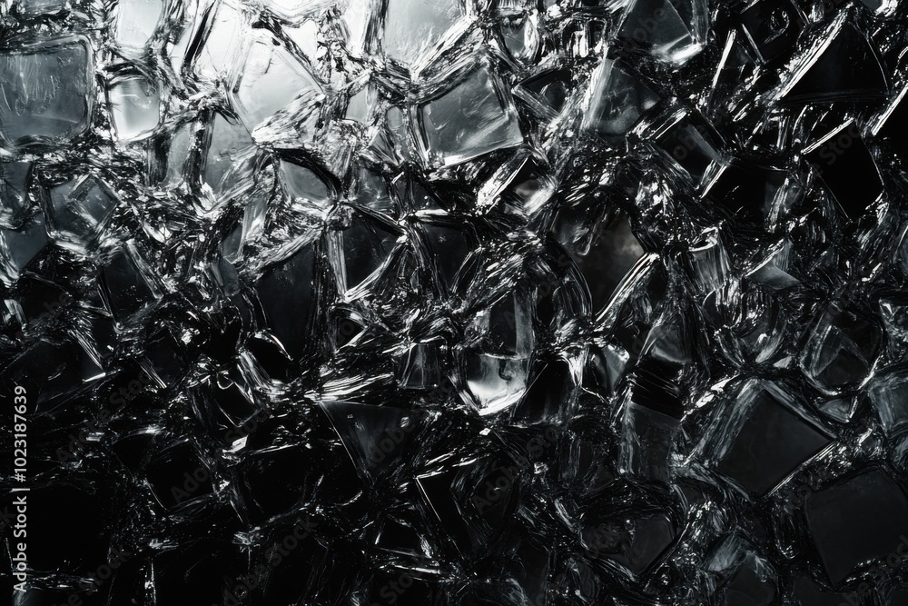 Sleek glass textures creating glare on a dark background for modern design inspiration Sleek glass textures creating glare on a dark background for modern design inspiration