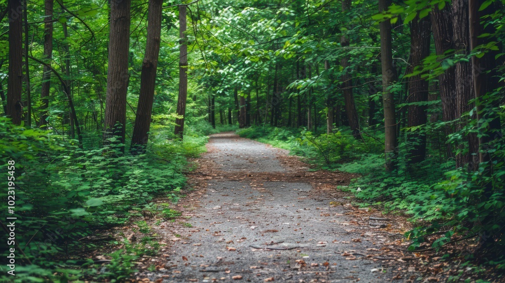 Fototapeta premium Pathway Through a Lush Forest
