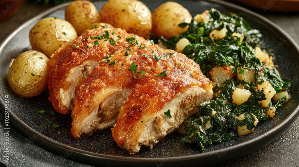 Juicy Chicken Cordon Bleu with Garlic Butter Potatoes Juicy Chicken Cordon Bleu with Garlic Butter Potatoes