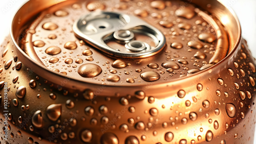 3D Glossy Metallic Surface with Condensation Droplets from Cold Beer - Close Up Shot Ideal for Beer Marketing Backgrounds and Refreshing Beverage Presentations 3D Glossy Metallic Surface with Condensation Droplets from Cold Beer - Close Up Shot Ideal for Beer Marketing Backgrounds and Refreshing Beverage Presentations