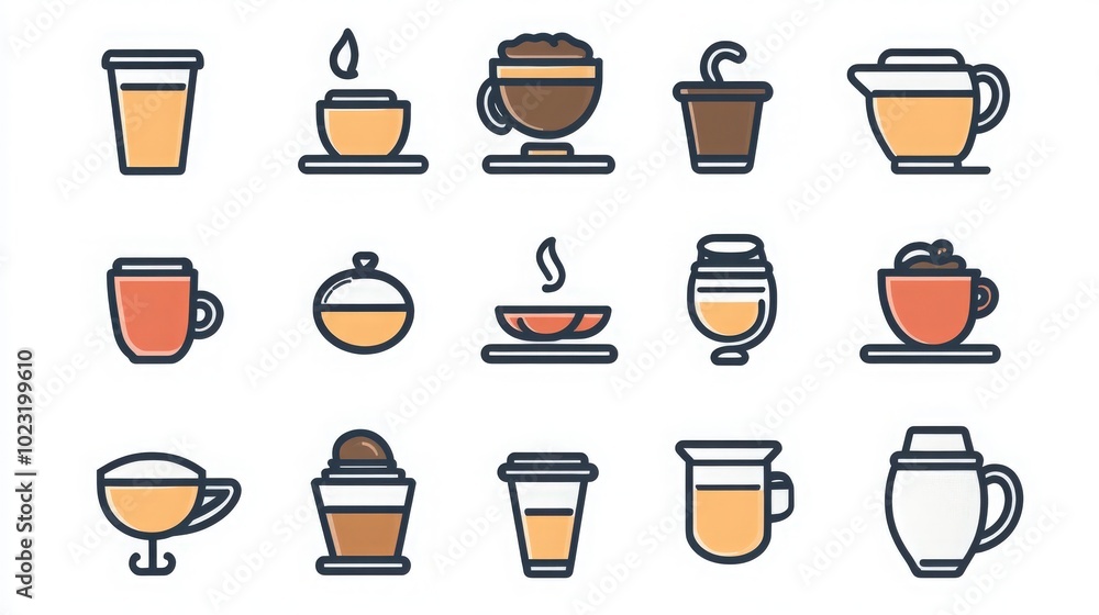 icon set about coffee icon set about coffee