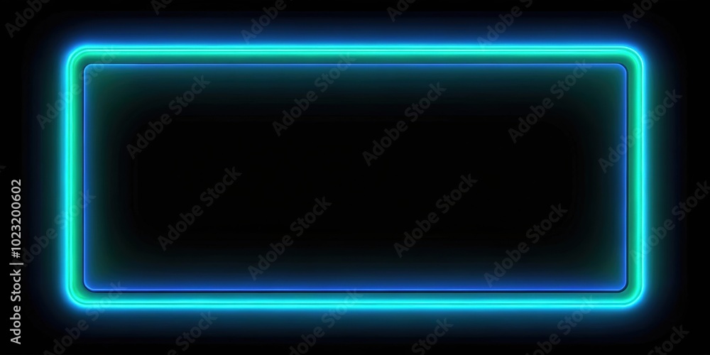 Neon blue and green rectangular frame on black background, neon, blue, green, frame, rectangular, black background,vibrant Neon blue and green rectangular frame on black background, neon, blue, green, frame, rectangular, black background,vibrant
