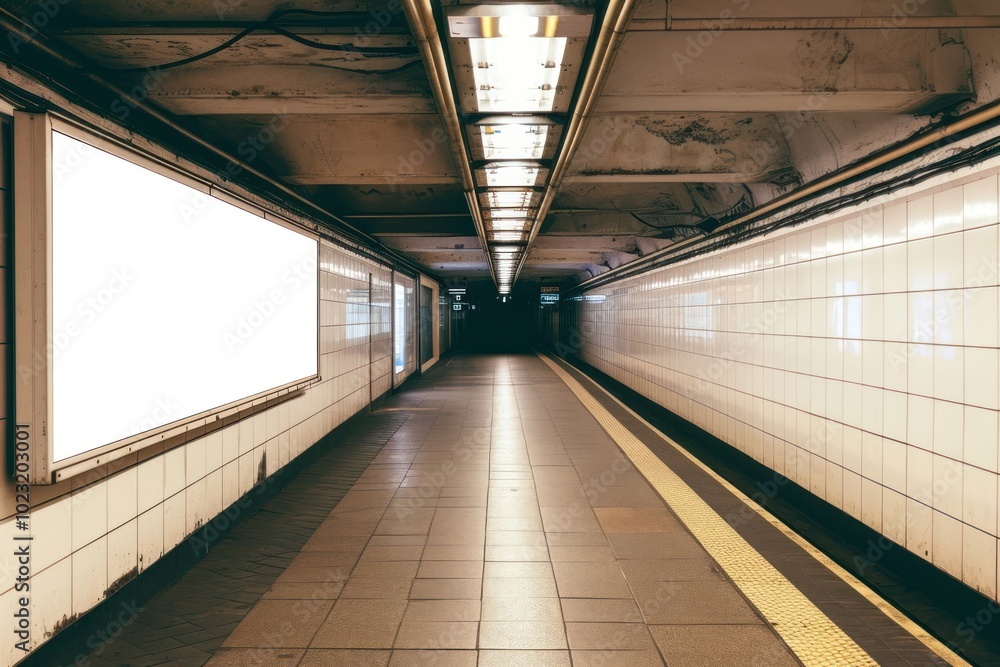Obraz premium Subway subway transportation terminal.
