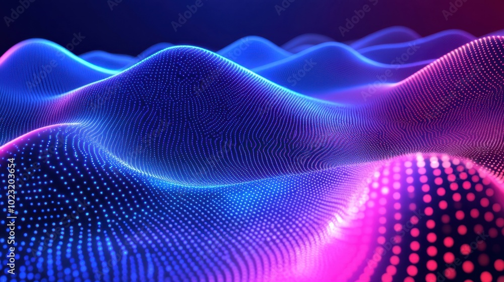 Abstract 3D technology neon light background in vibrant blue and pink tones, perfect for a futuristic wallpaper or sci-fi theme Abstract 3D technology neon light background in vibrant blue and pink tones, perfect for a futuristic wallpaper or sci-fi theme