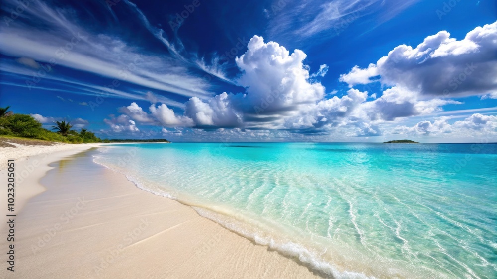 Paradise on earth with crystal clear waters and pristine white sand beach , Whitsundays, Australia, Whitehaven Beach Paradise on earth with crystal clear waters and pristine white sand beach , Whitsundays, Australia, Whitehaven Beach