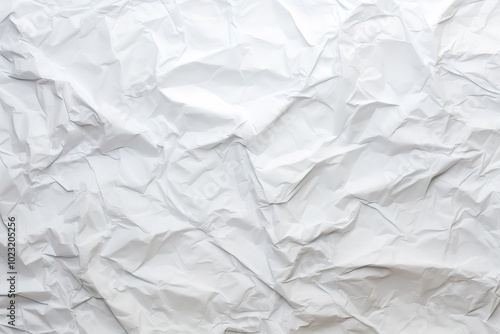 Wrinkled White Paper Texture Background illustration.