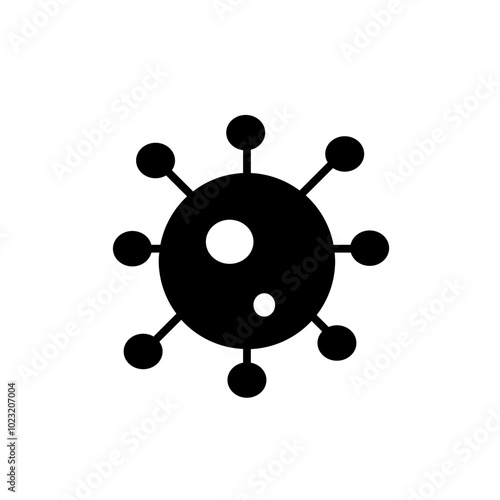 a virus isolated in white background