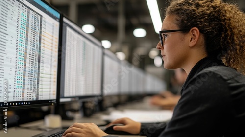 Close up of corporate team members collaborating and using a digital dashboard to track the company s progress on environmental social and governance ESG initiatives and performance metrics photo