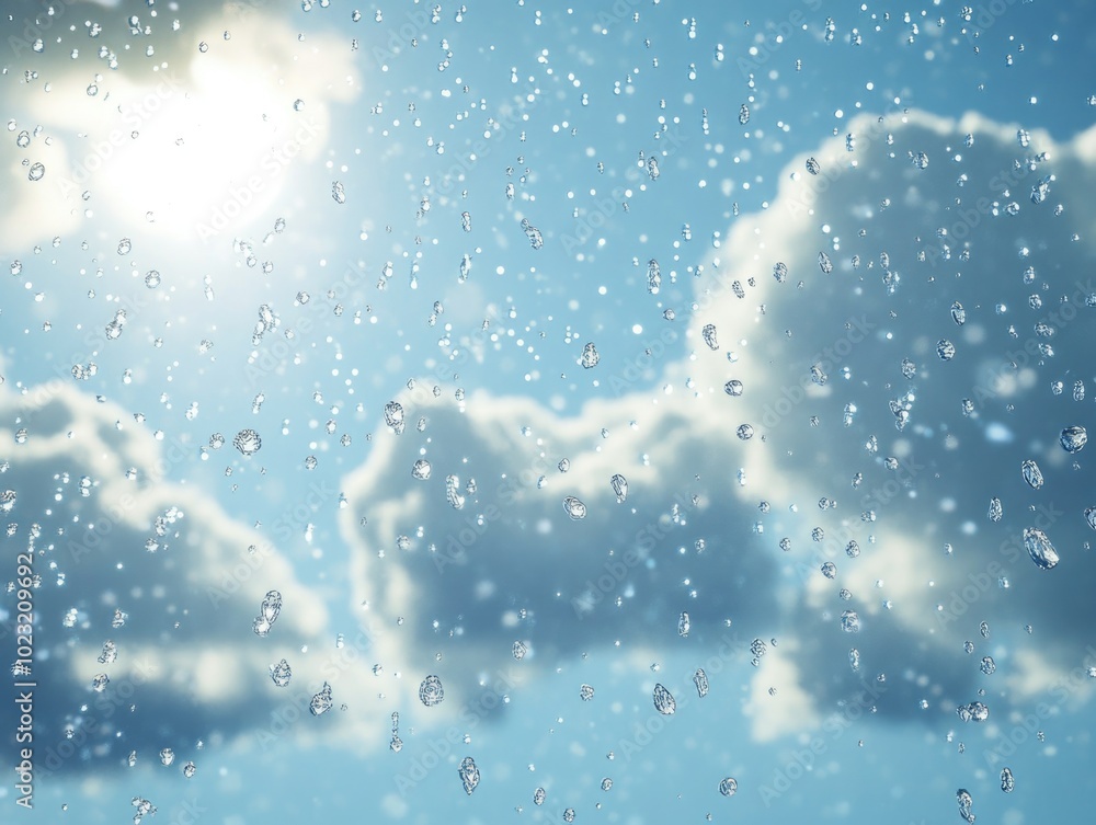 Drops of Water Rain Down on a Sunny Day Drops of Water Rain Down on a Sunny Day