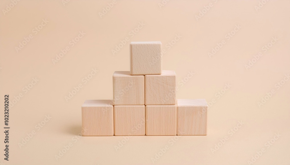 stacked wooden cubes on beige background creating a simple and natural visual appeal stacked wooden cubes on beige background creating a simple and natural visual appeal