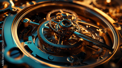 clock gear background and abstract . 3d, rendering, illustration