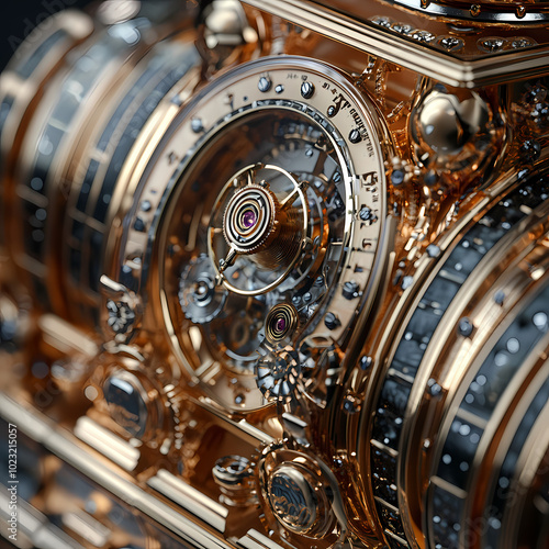 clock gear background and abstract . 3d, rendering, illustration