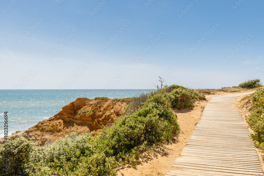 view of Pointe du Payre beach, Jard sur mer, France