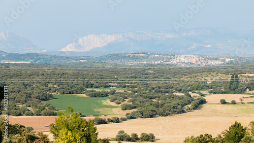 Obraz na płótnie View of the province of Huesca, Spain with the Pyrenees mountains w salonie