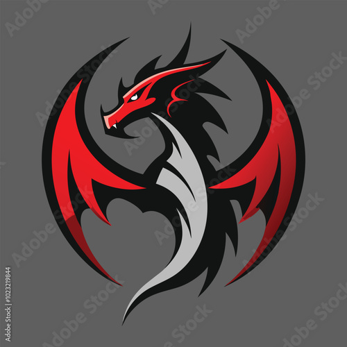 minimalist dragon logo