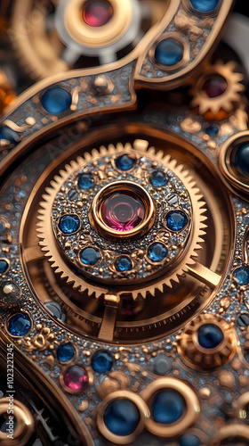 clock gear background and abstract . 3d, rendering, illustration