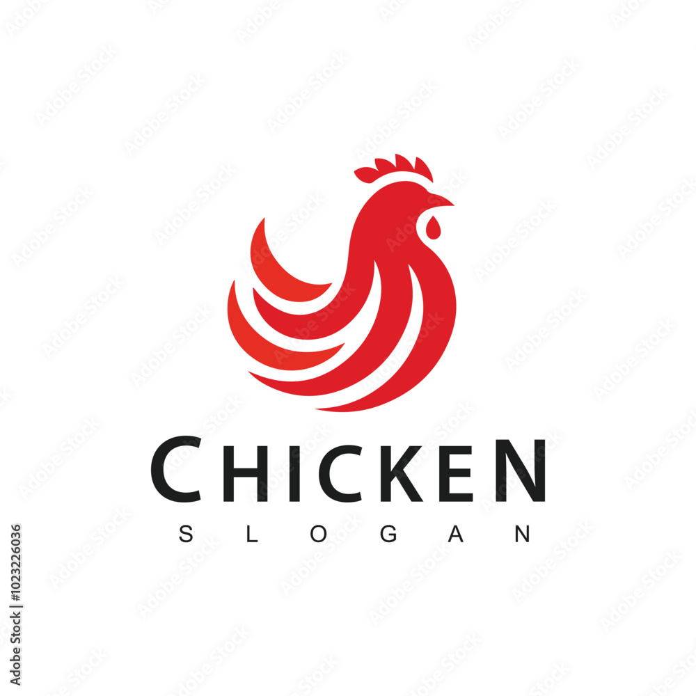 Chicken logo chicken symbol vector icon illustration, fast food restaurant and poultry icon Chicken logo chicken symbol vector icon illustration, fast food restaurant and poultry icon