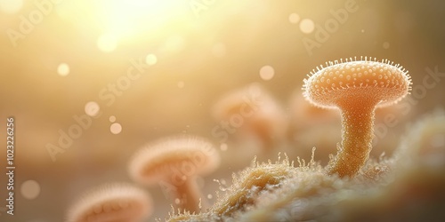 Symbiotic relationships illustrate the interconnectedness of life forms in natural ecosystems, 3d illustration