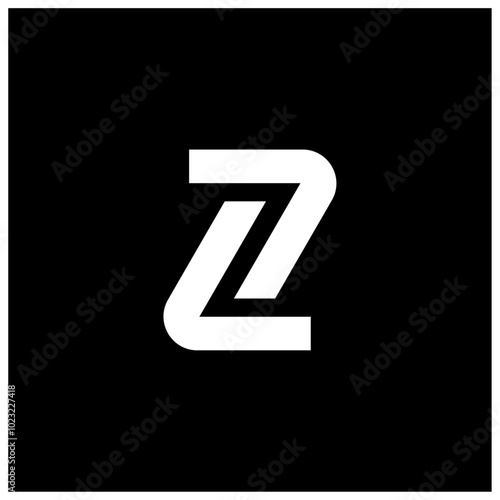 Z Logo Lines Gestalt Modern Tech Arrow Business Brand Kit Conection Symbol
