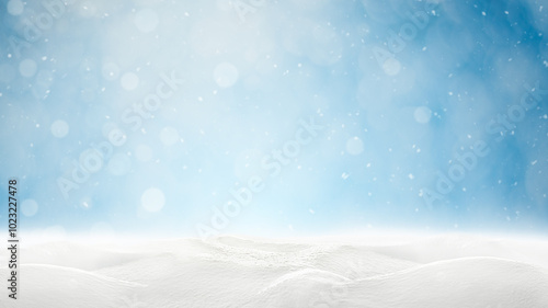 Wallpaper Mural winter blue background with snowdrifts in the foreground Torontodigital.ca