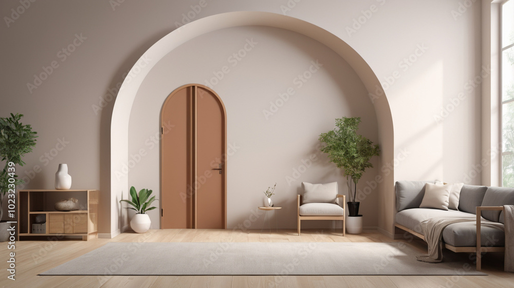 A family room featuring smooth, curved walls that create an open flow, complemented by modern furniture and organic shapes for a seamless look. A family room featuring smooth, curved walls that create an open flow, complemented by modern furniture and organic shapes for a seamless look.