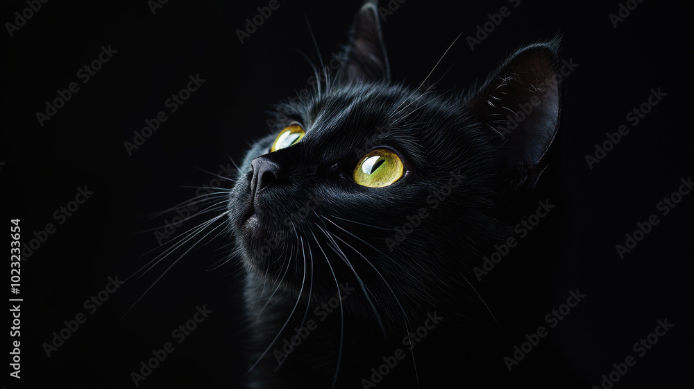 Black Cat Protection Day. a black cat. a pet Black Cat Protection Day. a black cat. a pet