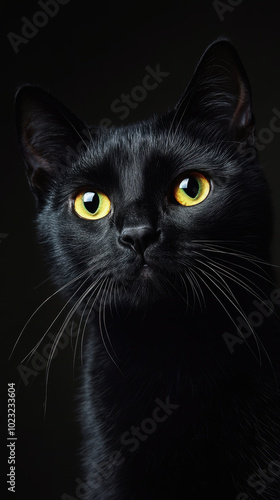 Black Cat Protection Day. a black cat. a pet