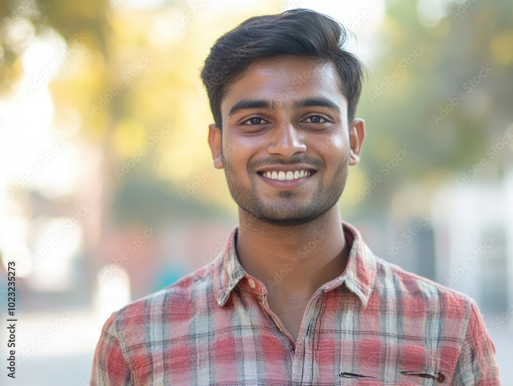 Happiness in Youth - A Man's Joyful Expression Happiness in Youth - A Man's Joyful Expression